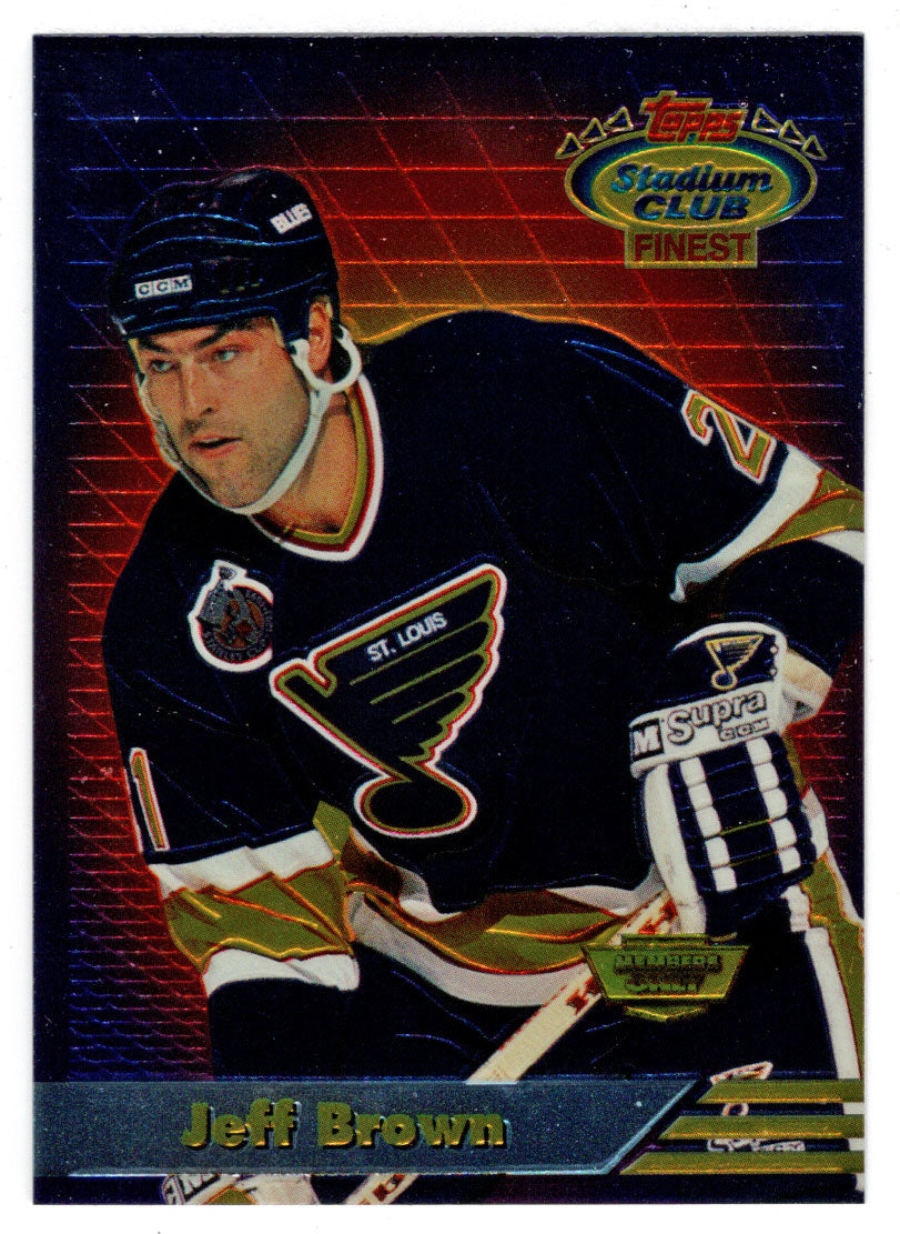 Jeff Brown - St. Louis Blues - Finest Foil (NHL Hockey Card) 1993-94 Topps Stadium Club # 2 Mint