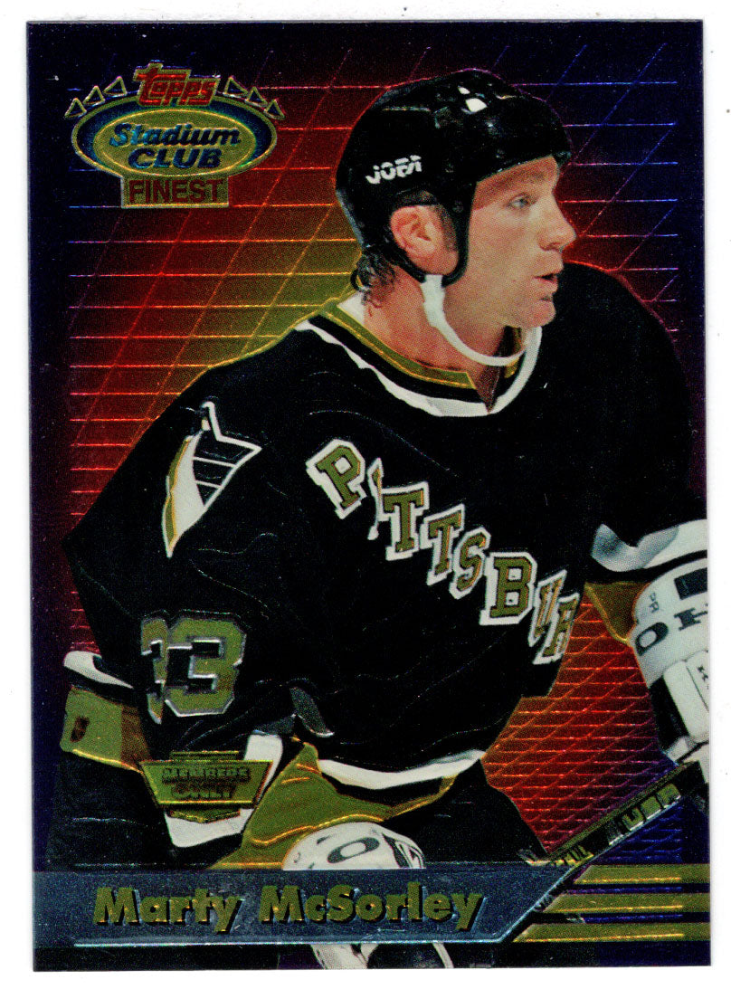 Marty McSorley - Pittsburgh Penguins - Finest Foil (NHL Hockey Card) 1993-94 Topps Stadium Club # 8 Mint