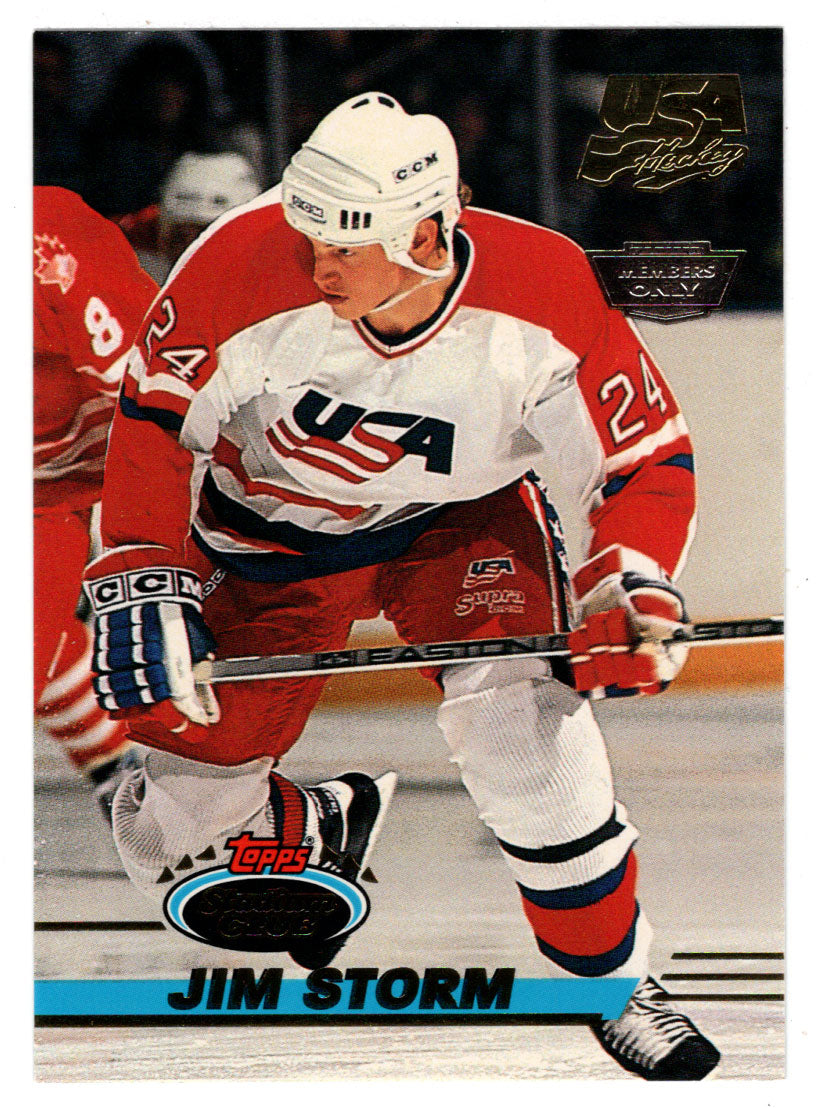 Jim Storm - Team USA - Members Only (NHL Hockey Card) 1993-94 Topps Stadium Club # 23 Mint