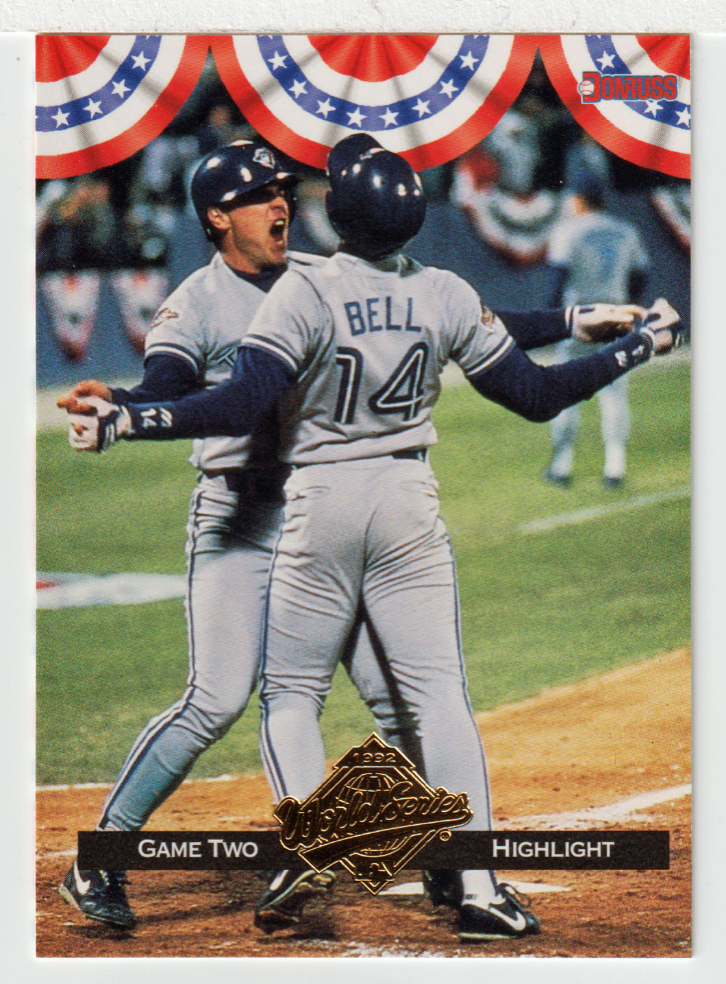 Ed Sprague - Derek Bell - WS Foil - 1993 Blue Jays 1992 Championship Season (MLB Baseball Card) 1993 Donruss # WS3 Mint