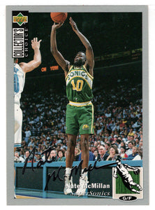 Nate McMillan - Seattle Supersonics - Silver Signature (NBA Basketball Card) 1994-95 Upper Deck Collector's Choice # 147 Mint