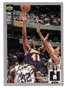 Elden Campbell - Los Angeles Lakers - Silver Signature (NBA Basketball Card) 1994-95 Upper Deck Collector's Choice # 241 Mint