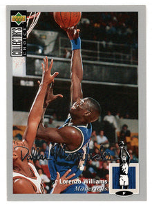 Lorenzo Williams - Dallas Mavericks - Silver Signature (NBA Basketball Card) 1994-95 Upper Deck Collector's Choice # 288 Mint