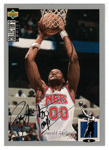 Benoit Benjamin - New Jersey Nets - Silver Signature (NBA Basketball Card) 1994-95 Upper Deck Collector's Choice # 300 Mint