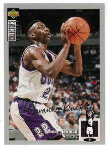 Johnny Newman - Milwaukee Bucks - Silver Signature (NBA Basketball Card) 1994-95 Upper Deck Collector's Choice # 338 Mint