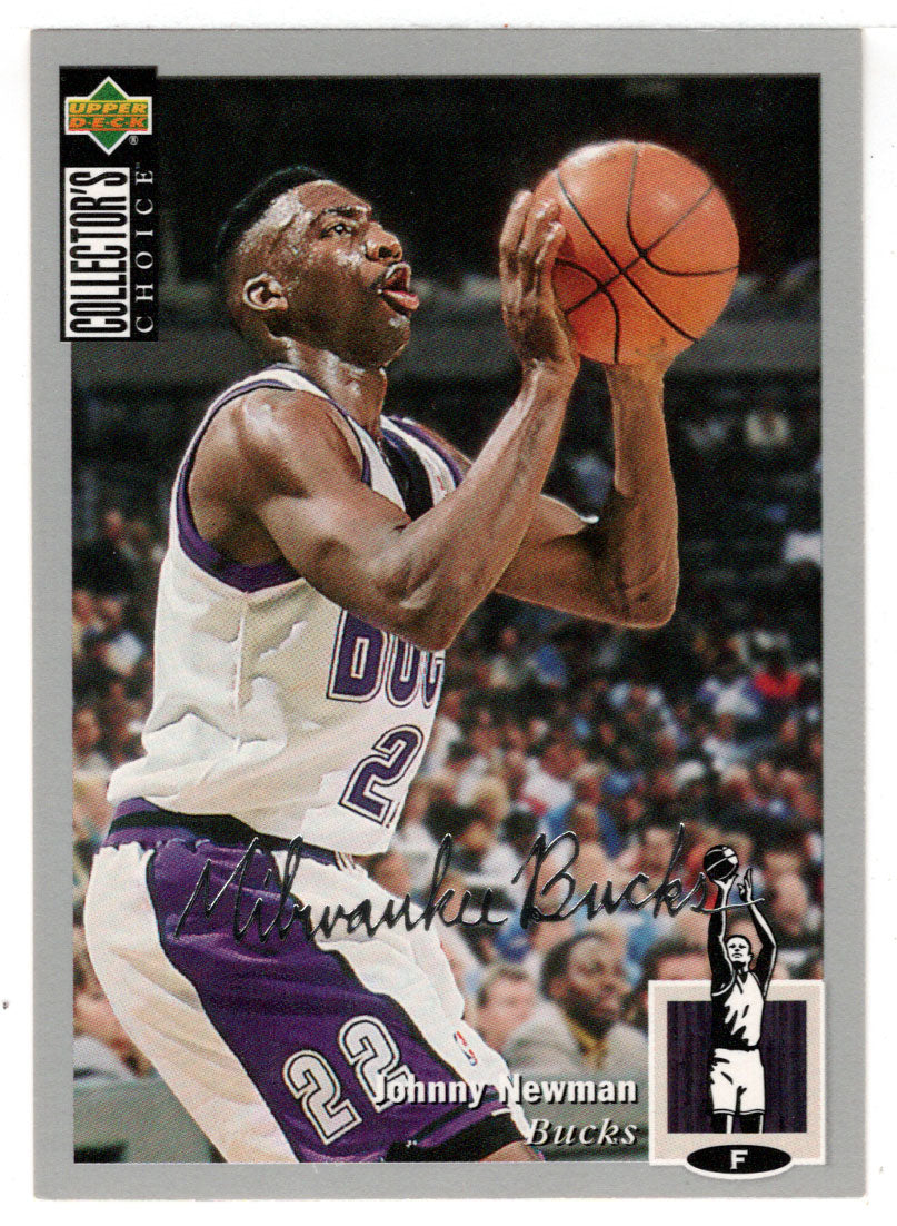 Johnny Newman - Milwaukee Bucks - Silver Signature (NBA Basketball Card) 1994-95 Upper Deck Collector's Choice # 338 Mint