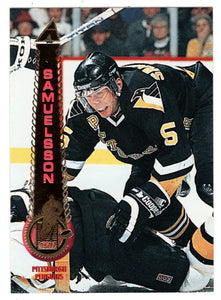 Ulf Samuelsson - Pittsburgh Penguins (NHL Hockey Card) 1994-95 Pinnacle # 46 Mint