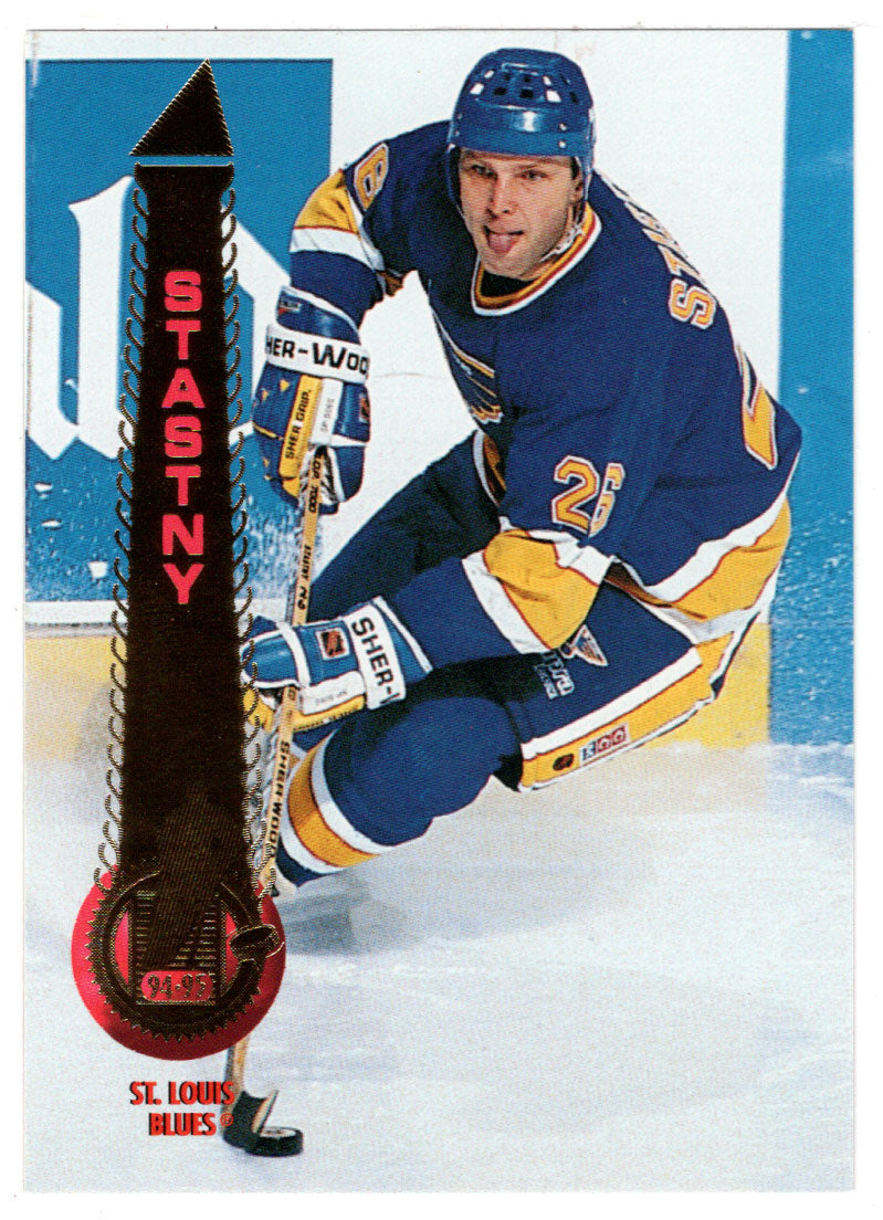 Peter Stastny - St. Louis Blues (NHL Hockey Card) 1994-95 Pinnacle # 134 Mint