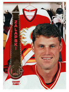 Zarley Zalapski - Calgary Flames (NHL Hockey Card) 1994-95 Pinnacle # 342 Mint