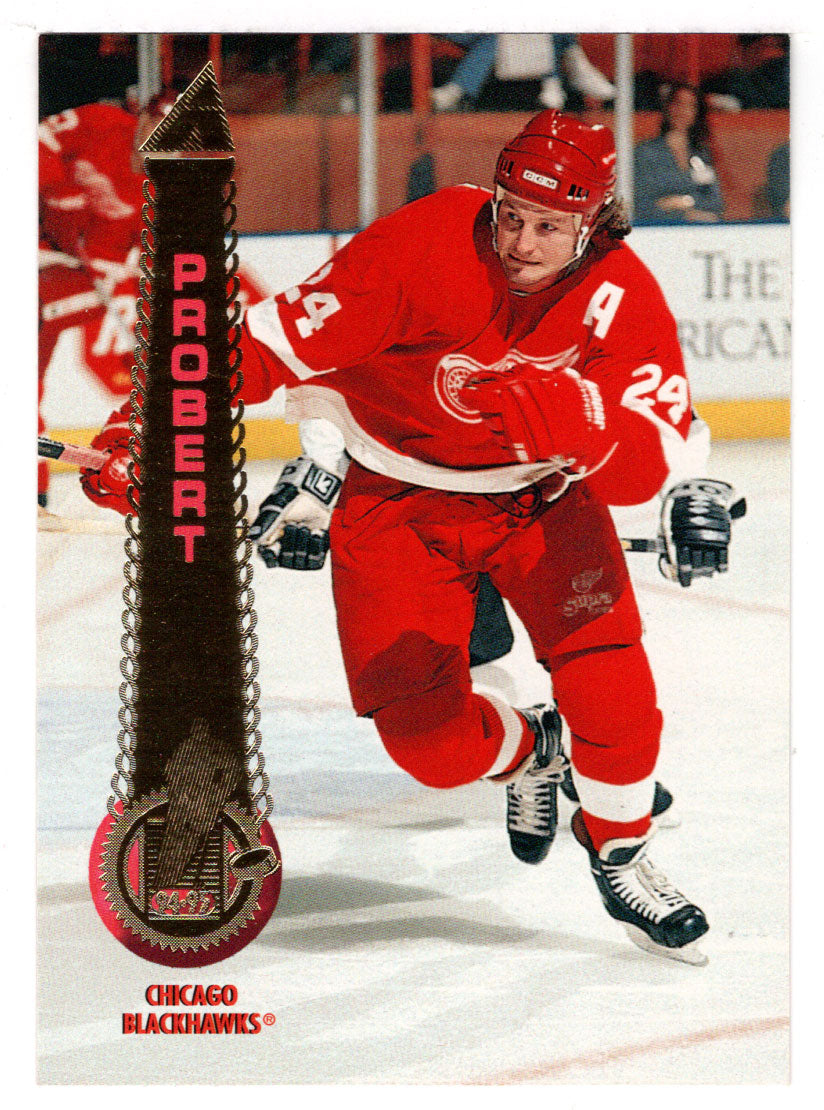 Bob Probert - Chicago Blackhawks (NHL Hockey Card) 1994-95 Pinnacle # 404 Mint