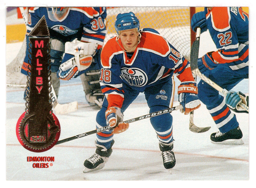 Kirk Maltby - Edmonton Oilers (NHL Hockey Card) 1994-95 Pinnacle # 441 Mint