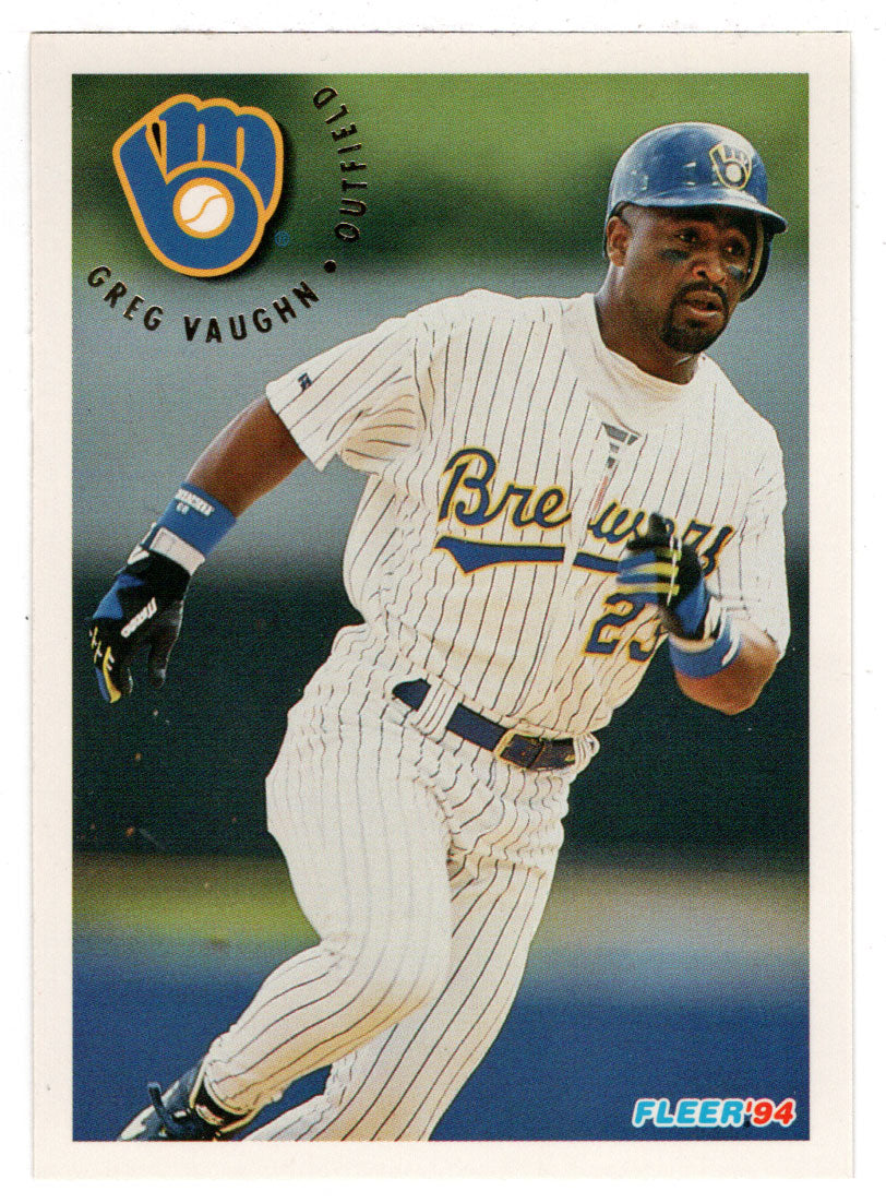 Greg Vaughn - Milwaukee Brewers (MLB Baseball Card) 1994 Fleer # 195 Mint