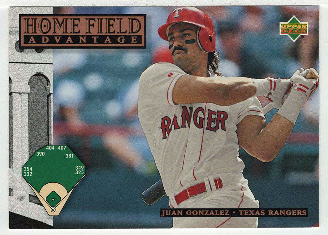 Juan Gonzalez - Texas Rangers - Home Field Advantage (MLB Baseball Card) 1994 Upper Deck # 293 Mint