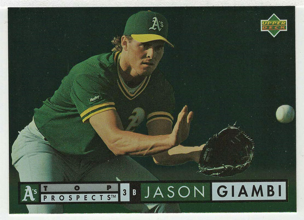 Jason Giambi - Oakland Athletics - Top Prospects (MLB Baseball Card) 1994 Upper Deck # 525 Mint