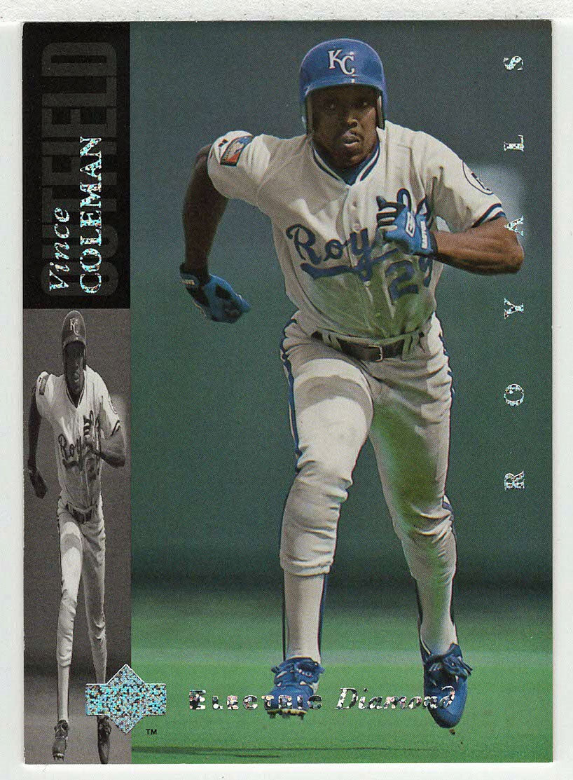 Vince Coleman - Kansas City Royals - Electric Diamond (MLB Baseball Card) 1994 Upper Deck # 376 Mint