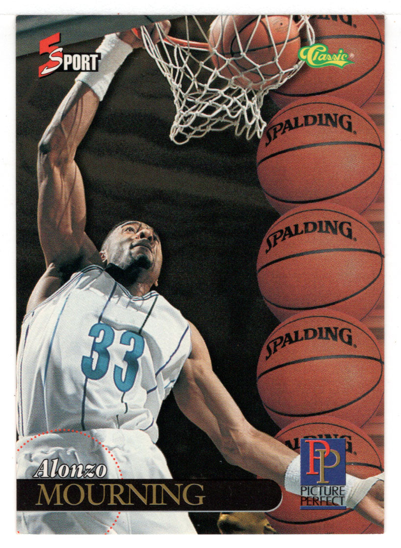 Alonzo Mourning - Charlotte Hornets (NBA Basketball Card) 1995 Classic Five Sport # 200  Mint