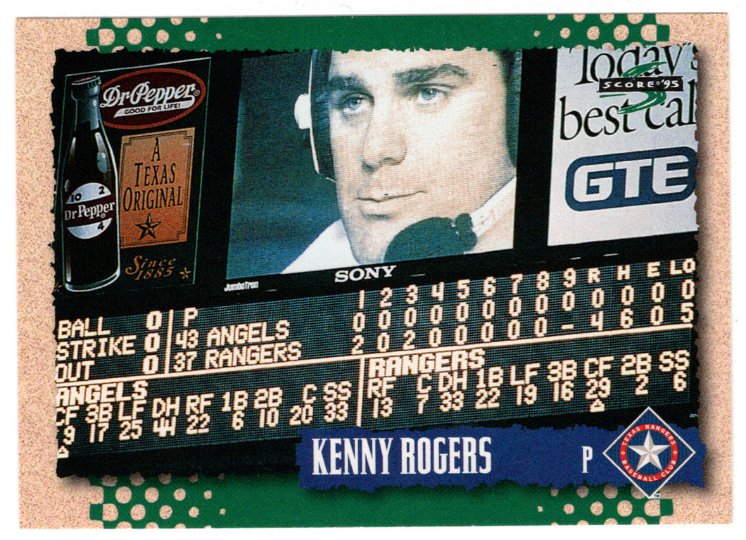 Kenny Rogers - Texas Rangers (MLB Baseball Card) 1995 Score # 425 Mint