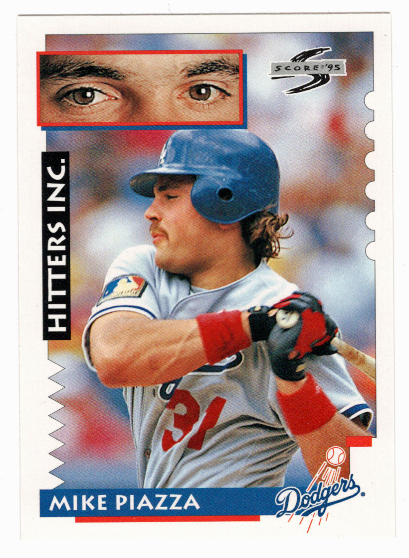 Mike Piazza - Los Angeles Dodgers - Hitters Inc. (MLB Baseball Card) 1995 Score # 558 Mint