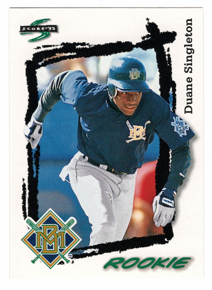 Duane Singleton - Milwaukee Brewers - Rookie Season (MLB Baseball Card) 1995 Score # 581 Mint