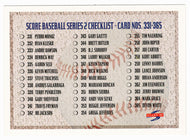 Checklist # 331 - # 400 (MLB Baseball Card) 1995 Score # 602 Mint