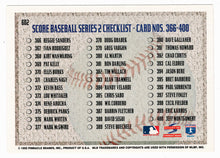 Load image into Gallery viewer, Checklist # 331 - # 400 (MLB Baseball Card) 1995 Score # 602 Mint
