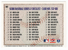 Load image into Gallery viewer, Checklist # 538 - # 601 (MLB Baseball Card) 1995 Score # 605 Mint

