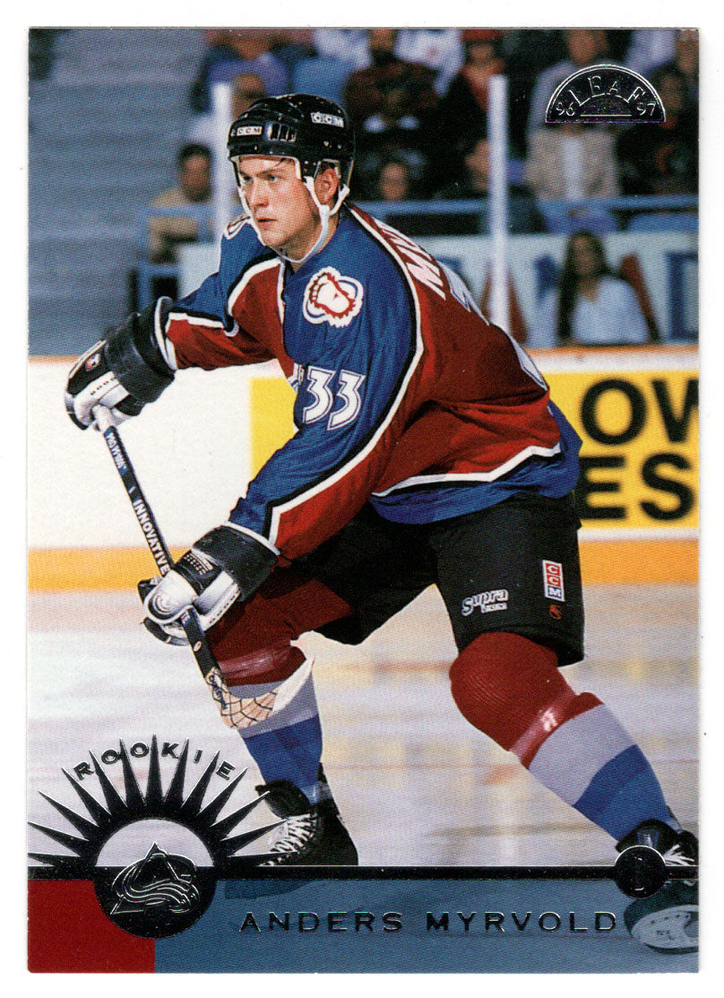 Anders Myrvold - Colorado Avalanche (NHL Hockey Card) 1996-97 Leaf # 220 Mint