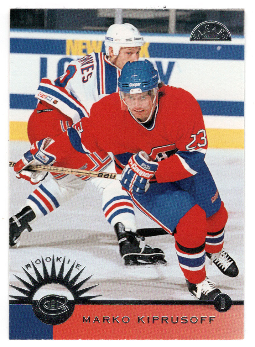 Marko Kiprusoff - Montreal Canadiens (NHL Hockey Card) 1996-97 Leaf # 233 Mint