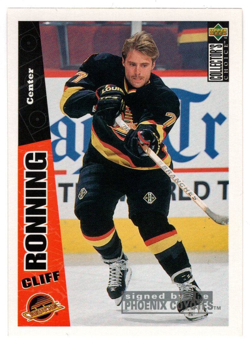 Cliff Ronning - Vancouver Canucks (NHL Hockey Card) 1996-97 Upper Deck Collector's Choice # 270 Mint