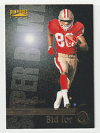 Jerry Rice - San Francisco 49ers - Bid for 6 (NFL Football Card) 1996 Pinnacle # 190 Mint