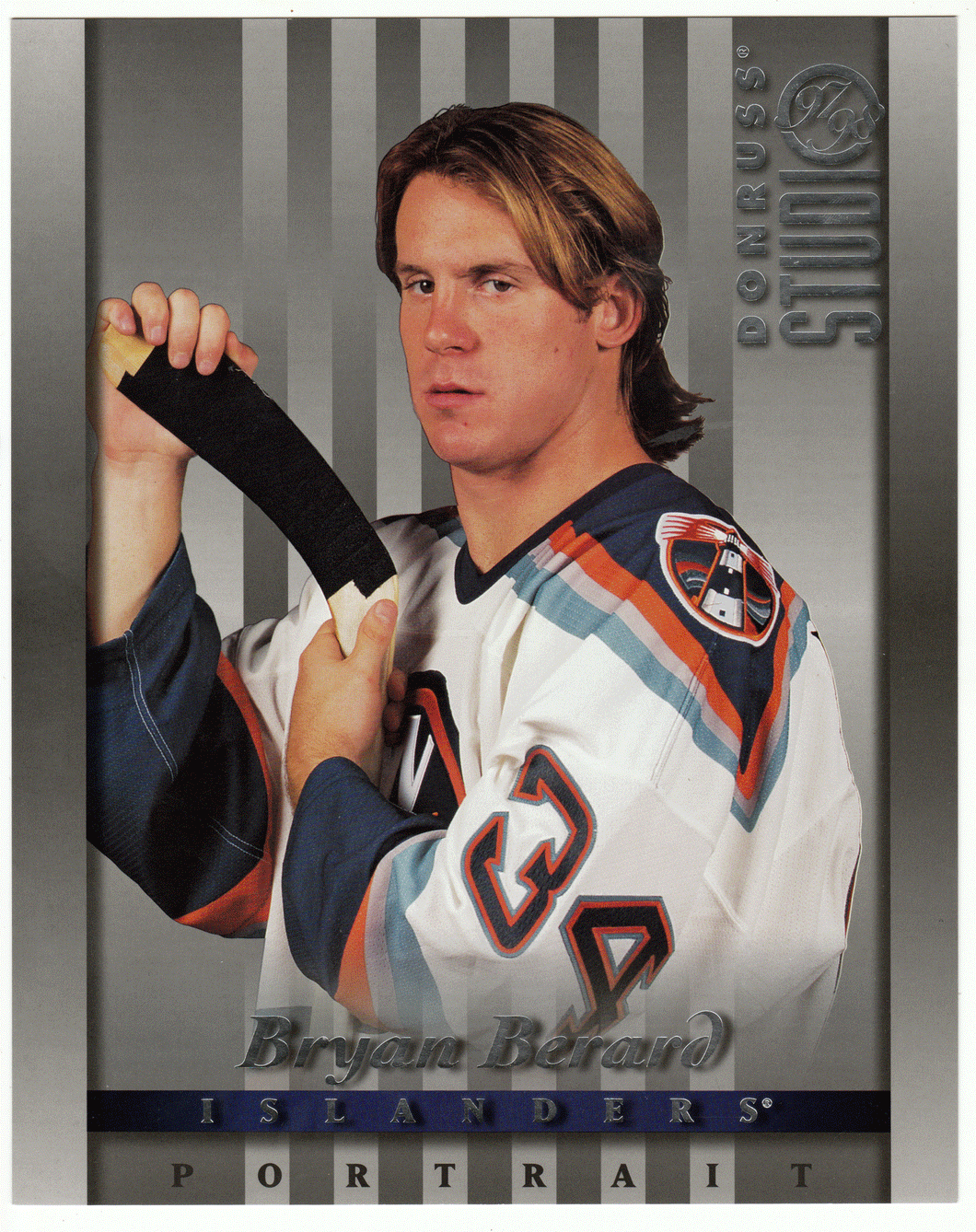 Bryan Berard - New York Islanders - 8 X 10 Portraits (NHL Hockey Card) 1997-98 Donruss Studio # 24 Mint