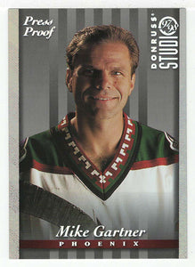 Mike Gartner - Phoenix Coyotes - Press Proof - Limited Edition of 1000 (NHL Hockey Card) 1997-98 Donruss Studio # 89 Mint