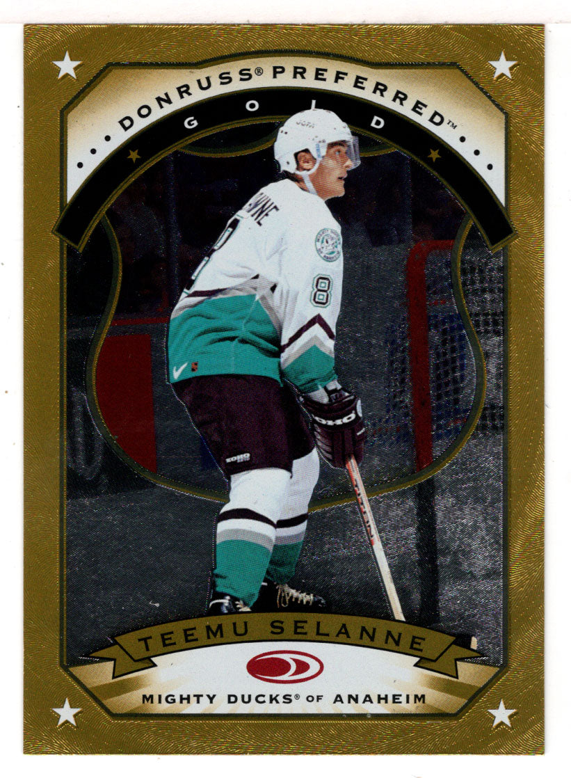Teemu Selanne - Anaheim Ducks - Gold (NHL Hockey Card) 1997-98 Donruss Preferred # 95 Mint