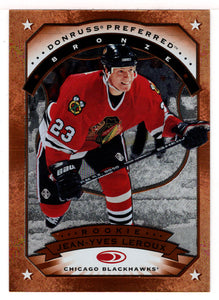 Jean-Yves Leroux RC - Chicago Blackhawks (NHL Hockey Card) 1997-98 Donruss Preferred # 157 Mint
