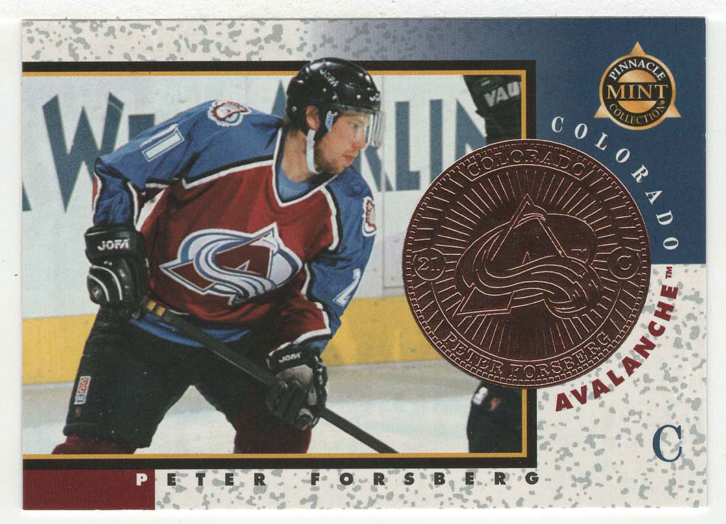 Peter Forsberg - Colorado Avalanche - Bronze (NHL Hockey Card) 1997-98 Pinnacle Mint # 3 Mint