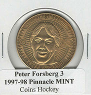 Peter Forsberg - Colorado Avalanche - Bronze Coins (NHL Hockey Card) 1997-98 Pinnacle Mint # 3 Mint