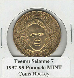 Teemu Selanne - Anaheim Mighty Ducks - Bronze Coins (NHL Hockey Card) 1997-98 Pinnacle Mint # 7 Mint