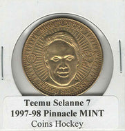 Teemu Selanne - Anaheim Mighty Ducks - Bronze Coins (NHL Hockey Card) 1997-98 Pinnacle Mint # 7 Mint