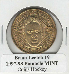 Brian Leetch - New York Rangers - Bronze Coins (NHL Hockey Card) 1997-98 Pinnacle Mint # 19 Mint