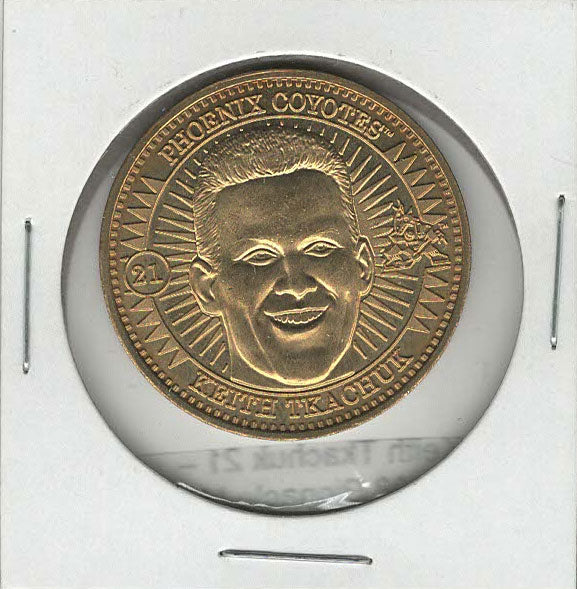 Keith Tkachuk - Phoenix Coyotes - Bronze Coins (NHL Hockey Card) 1997-98 Pinnacle Mint # 21 Mint
