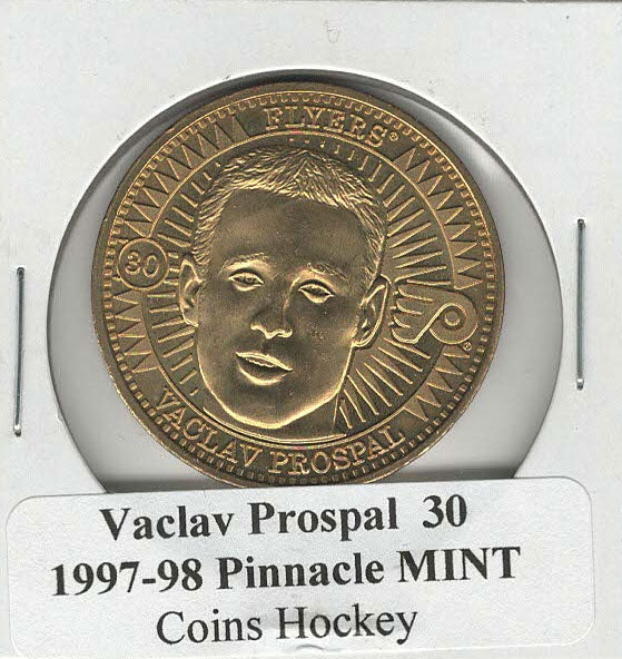 Vaclav Prospal - Philadelphia Flyers - Bronze Coins (NHL Hockey Card) 1997-98 Pinnacle Mint # 30 Mint
