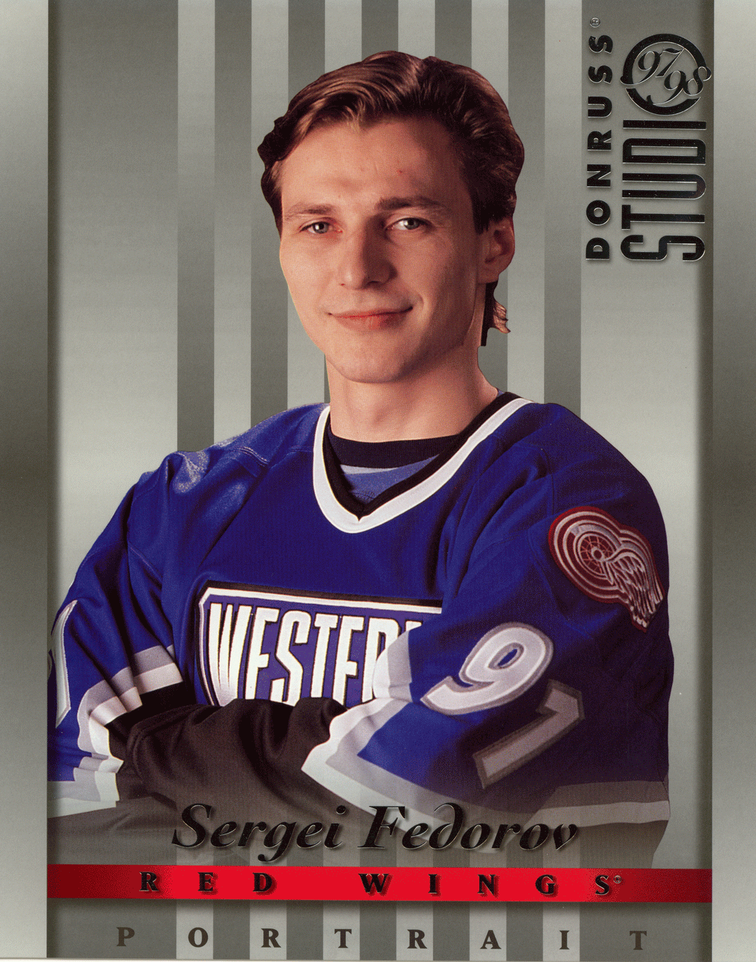 Sergei Fedorov - Detroit Red Wings - 8 X 10 Portraits (NHL Hockey Card) 1997-98 Donruss Studio # 21 Mint