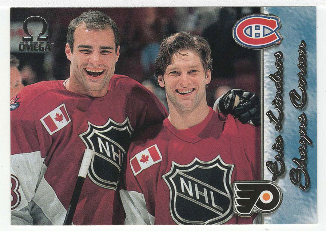 Eric Lindros - Shayne Corson (NHL Hockey Card) 1997-98 Pacific Omega # 248 Mint