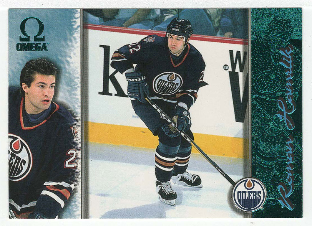 Roman Hamrlik - Edmonton Oilers - Emerald Green (NHL Hockey Card) 1997-98 Pacific Omega # 92 Mint