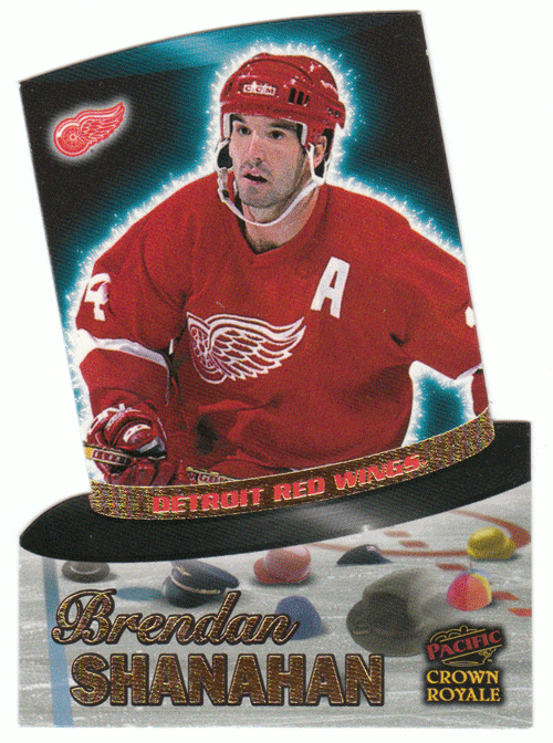 Brendan Shanahan - Detroit Red Wings - Hat Tricks Die-Cuts (NHL Hockey Card) 1997-98 Pacific Crown Royale # 7 Mint
