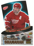 Brendan Shanahan - Detroit Red Wings - Hat Tricks Die-Cuts (NHL Hockey Card) 1997-98 Pacific Crown Royale # 7 Mint