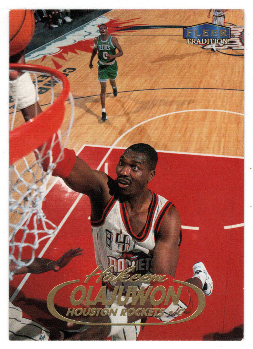 Hakeem Olajuwon Houston Rockets (NBA Basketball Card) 1998-99 Fleer Tradition 34 Mint