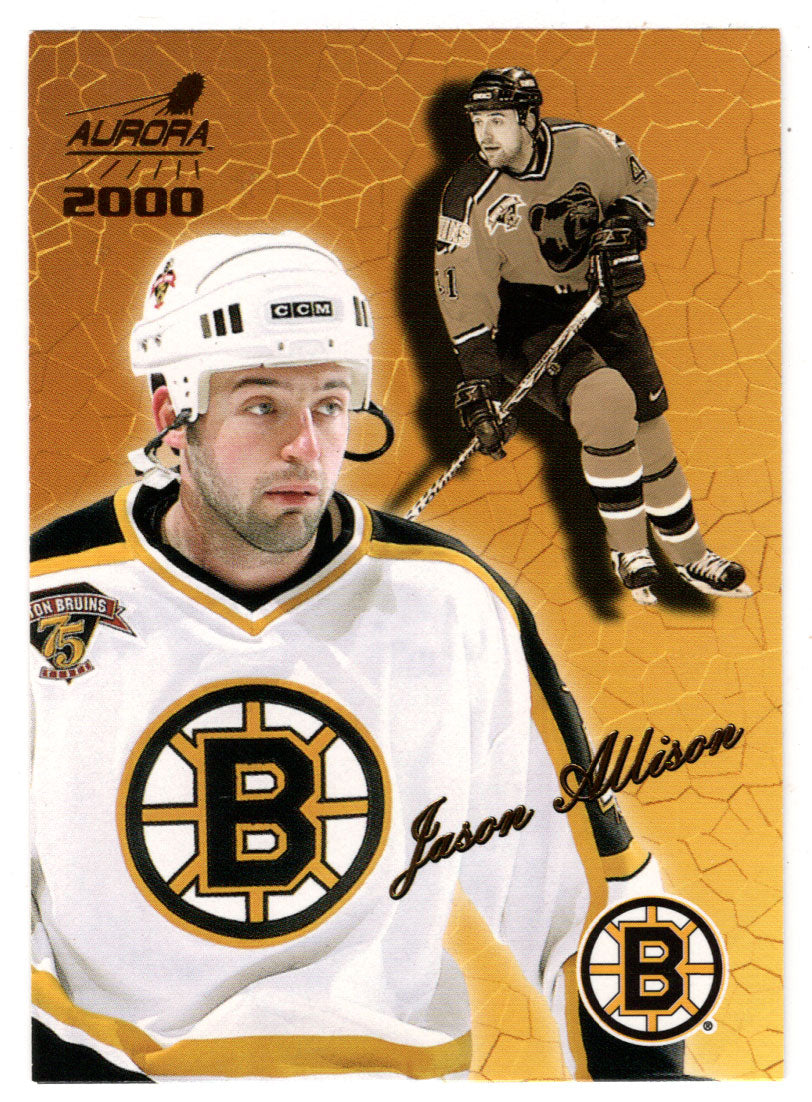 Jason Allison - Boston Bruins (NHL Hockey Card) 1999-00 Pacific Aurora # 9 Mint