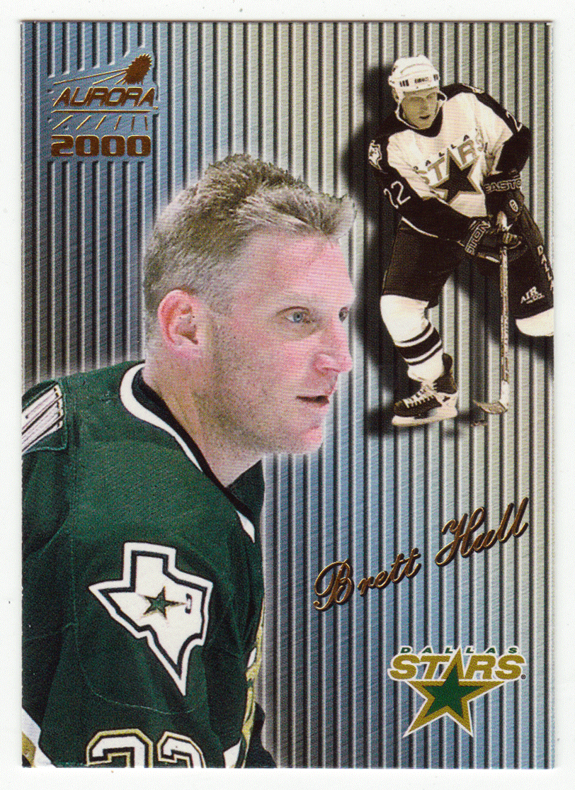 Brett Hull - Dallas Stars - Striped (NHL Hockey Card) 1999-00 Pacific Aurora # 44 Mint