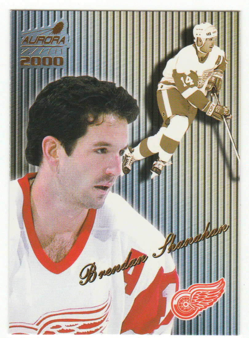 Brendan Shanahan - Detroit Red Wings - Striped (NHL Hockey Card) 1999-00 Pacific Aurora # 54 Mint